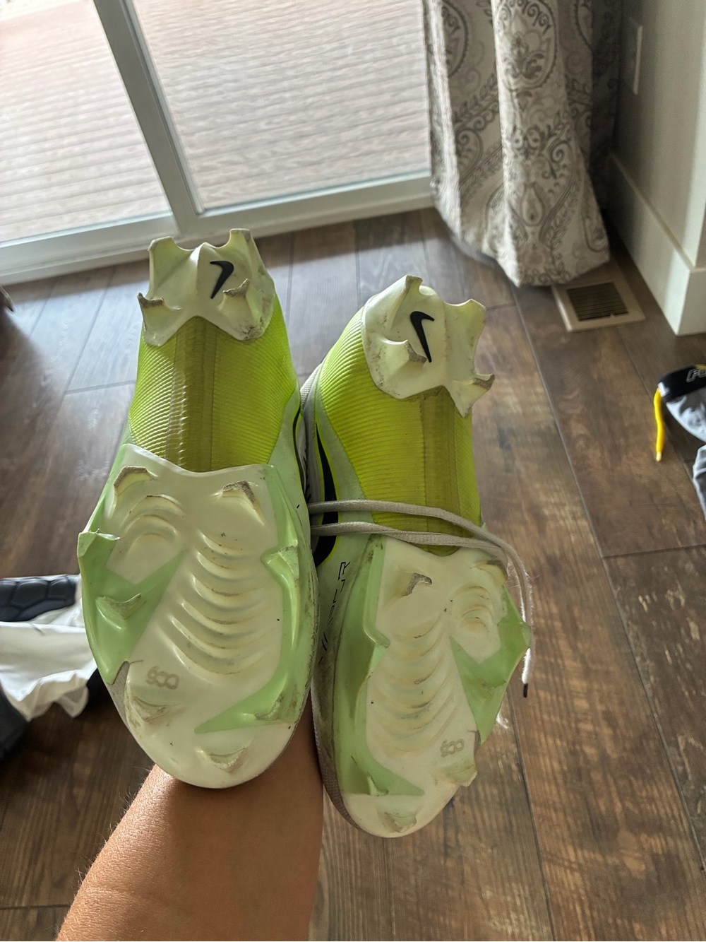 Nike men’s Neon Green Soccer Cleats